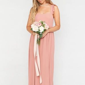Show Me Your Mumu June Maxi Dress in Rustic Mauve Crisp